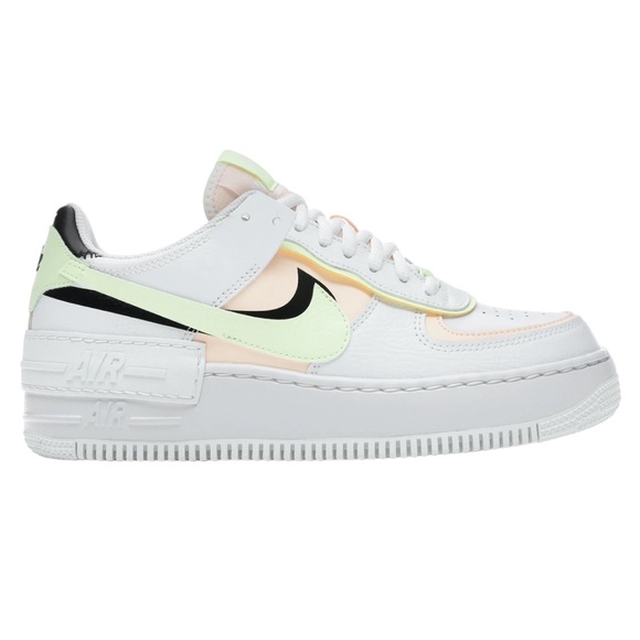 Nike Shoes - Nike Air Force 1 Low Shadow Summit White Barely Volt Crimson Tint EUC